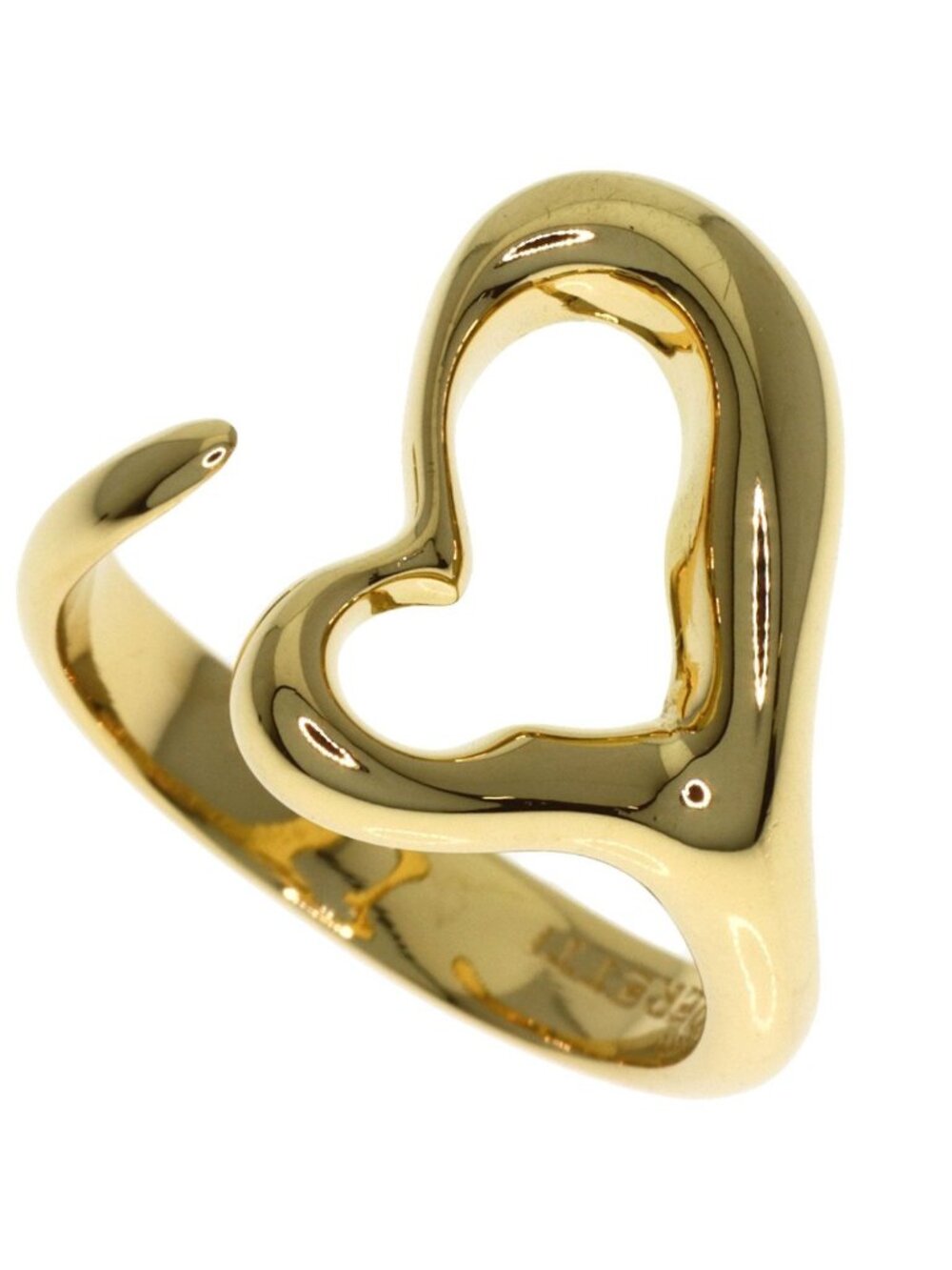 Tiffany & Co Open Heart Ring 18k Yellow Gold